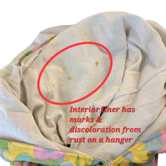 Vintage 60s Colorful Floral Mod Dress Women Medium Knee Length Collar 8 Summer M - Picture 4 of 14